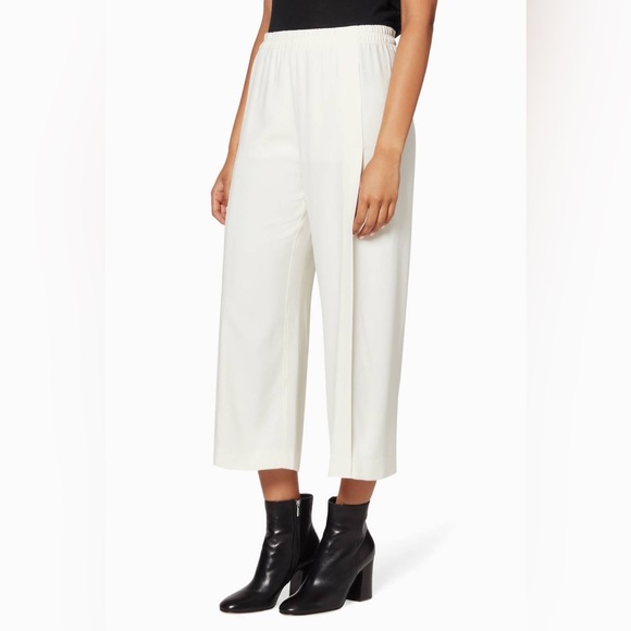 Helmut Lang Pants - Helmut lang crepe culottes in ivory size small